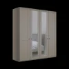 Kleerkast NAVAN B200 2xSpiegel Kiezelgrijs