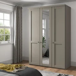 Kleerkast NAVAN B150 1xSpiegel Kiezelgrijs