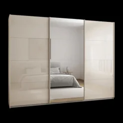 Kleerkast SWEDEN Champagne/Glas B271