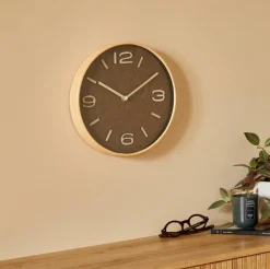 Klok ELLYS Stof Bruin