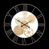 Klok ISAELLE Ø90 Met. Zw/Goud
