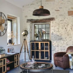 Klok ISAELLE Ø90 Met. Zw/Goud