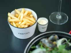 Kom FRIETJES Wit/Zwart