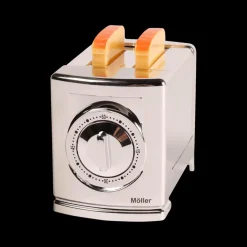 Kookwekker TOASTER Broodrooster Zilver
