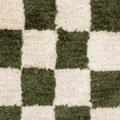 Kussen DAMDRO Dambordmotief Groen