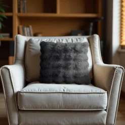 Kussen RABBIT Fake Fur Grijs