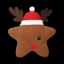 Kussen RENMAS Rendier Ster Bruin