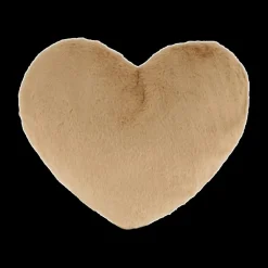 Kussen TYCHA Hart Furry Poly Camel