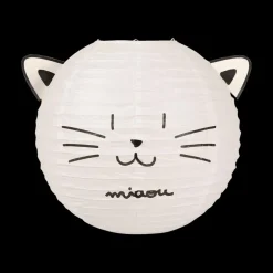 Lampenkap CHAT Rond Wit/Zwart