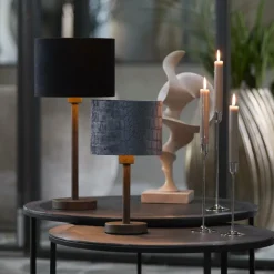 Lampvoet WASHINGTON XL Houtlook Donkerbruin