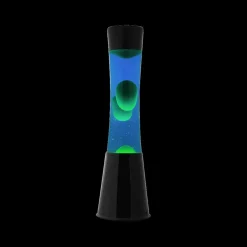 Lavalamp LAVIOS Blauw/Groen Voet Zwart