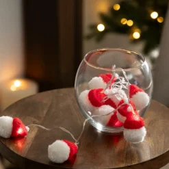 Lichtslinger MUTSI Kerstmutsjes Wit/Rood