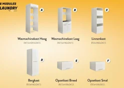 Linnenkast LAUNDRY 3D Wit