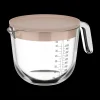 Maatbeker CHEF IT Glas 1L m/Deksel Chalk