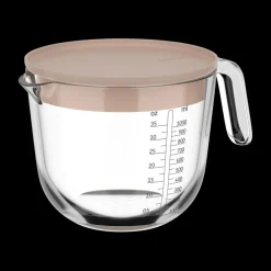 Maatbeker CHEF IT Glas 1L m/Deksel Chalk