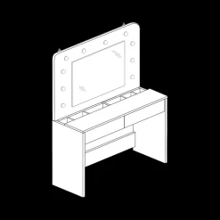 Make-uptafel MARIT Wit