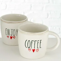 Mok ENJOY/COFFEE Wit/Zwart Ass.