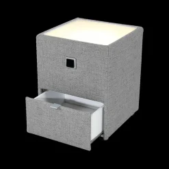 Nachttafel ASTEN Stof 369/09 Lichtgrijs