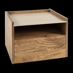 Nachttafel FIDEL Hangend Mango/Travertin