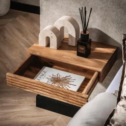 Nachttafel HIRO Hangend Massief Acacia