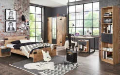 Nachttafel HUVAR J04-Plankeneiche/Graphite