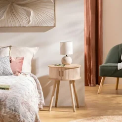 Nachttafel NISIOS Rond Crème