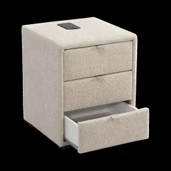 Nachttafel WEERT Chenille Beige