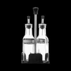 Olie/Azijn/Zout/Peper-Rek FIOR Rvs Zwart