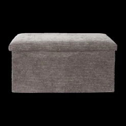 Opbergpouf COLLETE Rh Rib Taupe