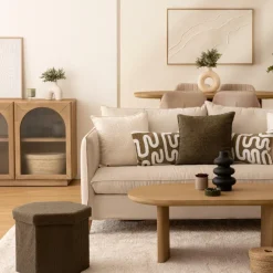 Opbergpouf HEXIO kaki