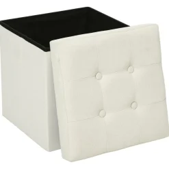 Opbergpouf LYSANDRA VK Stof Beige