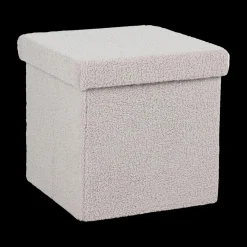 Opbergpouf TELLIA Teddy Grijs