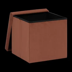 Opbergpouf TRESIO Velvet Terra