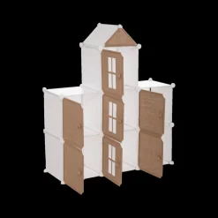 Opbergrek CASTLE 7Del. Met/Poly Wit/Beige