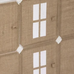 Opbergrek CASTLE 7Del. Met/Poly Wit/Beige