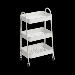 Opbergtrolley ILLO 3Niv. Met. Wit