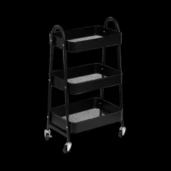 Opbergtrolley ILLO 3Niv. Met. Zwart