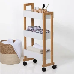 Opbergtrolley LARSY 3Niv. Wit