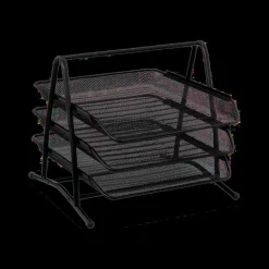 Papieropberger CAJAYA 3Del. Metaal Zwart