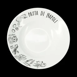 Pastabord PASTA DI NAPOLI Porselein Wit/Zwart