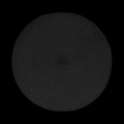 Placemat BRAID Rond Zwart