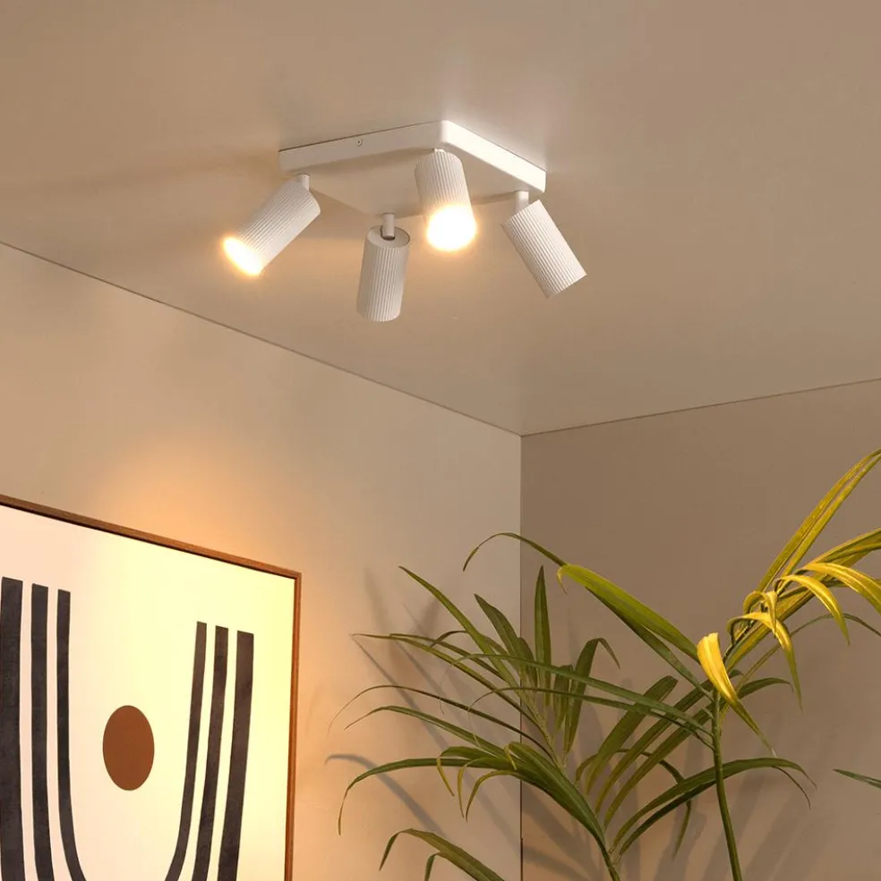 Plafondspot CLUBS 4Del. Wit