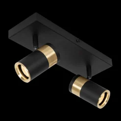 Plafondspot GORIK 2Del. Zwart/Goud