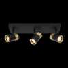 Plafondspot GORIK 3Del. Zwart/Goud
