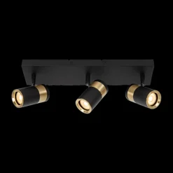 Plafondspot GORIK 3Del. Zwart/Goud