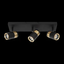 Plafondspot GORIK 3Del. Zwart/Goud