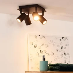 Plafondspot LENNERT 4Del. Zwart