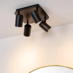 Plafondspot LENNERT 4Del. Zwart