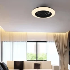 Plafondventilator/Plafonier STRALSUND Zwart