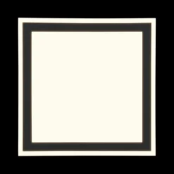 Plafonnier CARUS Vierkant Mat Zwart L